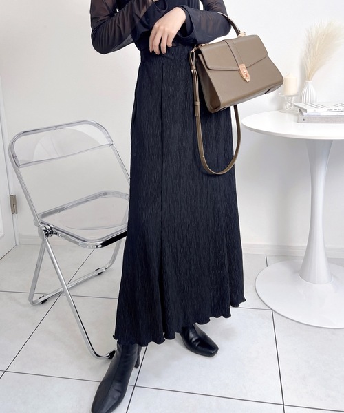 classicalelf（クラシカルエルフ）の「アンニュイな雰囲気。楊柳ランダムプリーツマーメイドスカート（スカート・レディース・ブラック/ブラック系その他/ブラウン系その他/その他・SMALL/MEDIUM/LARGE/X-LARGE）」の14枚目の写真