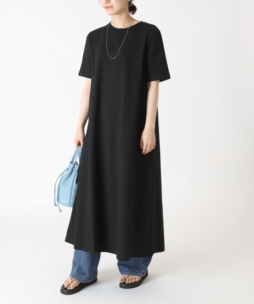 B.C STOCK（ベーセーストック）の「《追加》五分袖度詰めワンピース（ワンピース・レディース・ブラック/グリーン/ピンク・FREE）」の5枚目の写真