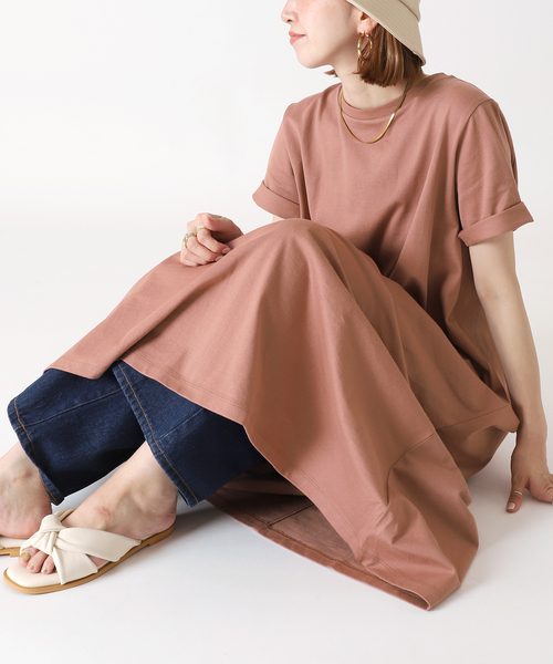 B.C STOCK（ベーセーストック）の「《追加》五分袖度詰めワンピース（ワンピース・レディース・ブラック/グリーン/ピンク・FREE）」の13枚目の写真