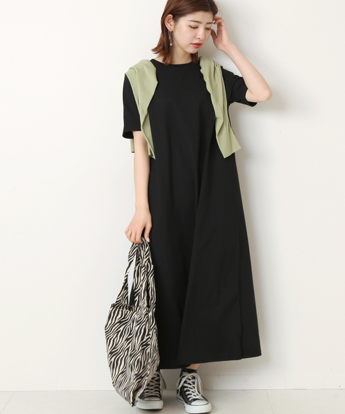 B.C STOCK（ベーセーストック）の「《追加》五分袖度詰めワンピース（ワンピース・レディース・ブラック/グリーン/ピンク・FREE）」の14枚目の写真