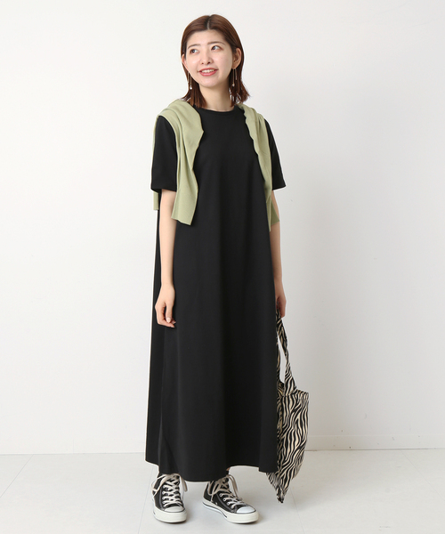 B.C STOCK（ベーセーストック）の「《追加》五分袖度詰めワンピース（ワンピース・レディース・ブラック/グリーン/ピンク・FREE）」の16枚目の写真