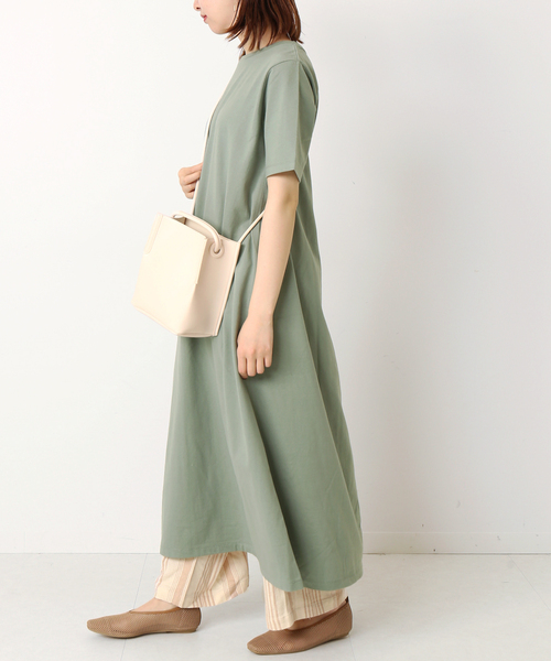 B.C STOCK（ベーセーストック）の「《追加》五分袖度詰めワンピース（ワンピース・レディース・ブラック/グリーン/ピンク・FREE）」の21枚目の写真