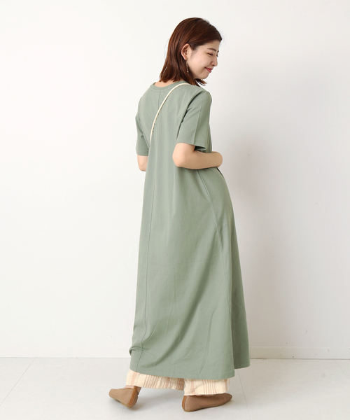 B.C STOCK（ベーセーストック）の「《追加》五分袖度詰めワンピース（ワンピース・レディース・ブラック/グリーン/ピンク・FREE）」の22枚目の写真