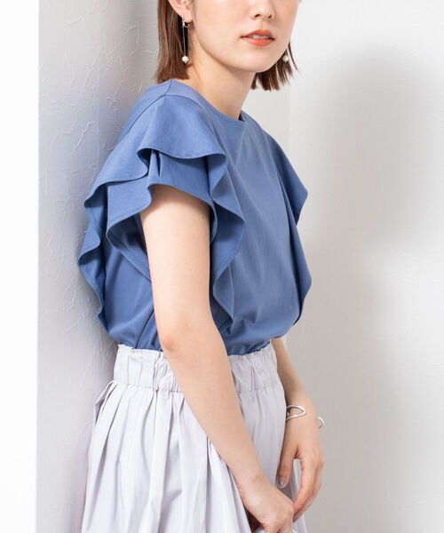 NOLLEY'S（ノーリーズ）の「袖フリルプルオーバーカットソー（T
