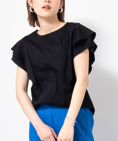 「NOLLEY'S」 半袖カットソー 38 ブラック レディース NOLLEY'S 「NOLLEY'S」 半袖Tシャツ 38 ブラック レディース