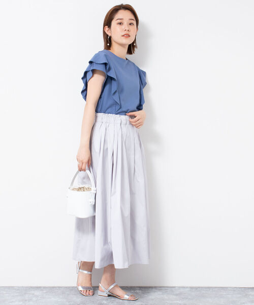 NOLLEY’S(ノーリーズ)の「袖フリルプルオーバーカットソー(Tシャツ/カットソー・レディース・ホワイト/ブラック/グレイッシュブルー/ラベンダー・38)」の18枚目の写真