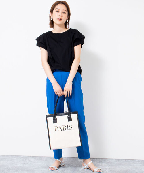 「NOLLEY'S」 長袖ブラウス 38 グレイッシュブルー レディース NOLLEY'S Sophi（ノーリーズソフィ）の「パール付袖2WAY両前