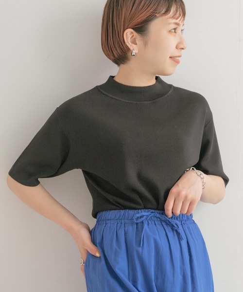 ITEMS URBANRESEARCH（アイテムズ アーバンリサーチ）の「ソウバリハンソデニット2（ニット/セーター・レディース・ピンク/オフホワイト/ブラック/グリーン・FREE）」の3枚目の写真