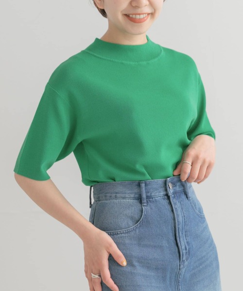 ITEMS URBANRESEARCH（アイテムズ アーバンリサーチ）の「ソウバリハンソデニット2（ニット/セーター・レディース・ピンク/オフホワイト/ブラック/グリーン・FREE）」の17枚目の写真