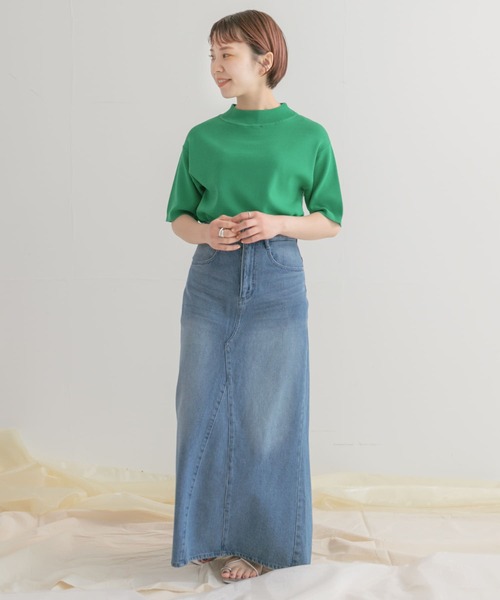 ITEMS URBANRESEARCH（アイテムズ アーバンリサーチ）の「ソウバリハンソデニット2（ニット/セーター・レディース・ピンク/オフホワイト/ブラック/グリーン・FREE）」の20枚目の写真