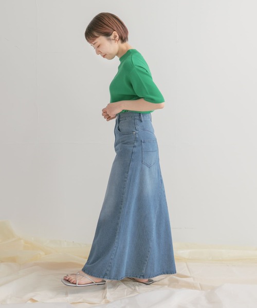 ITEMS URBANRESEARCH（アイテムズ アーバンリサーチ）の「ソウバリハンソデニット2（ニット/セーター・レディース・ピンク/オフホワイト/ブラック/グリーン・FREE）」の21枚目の写真