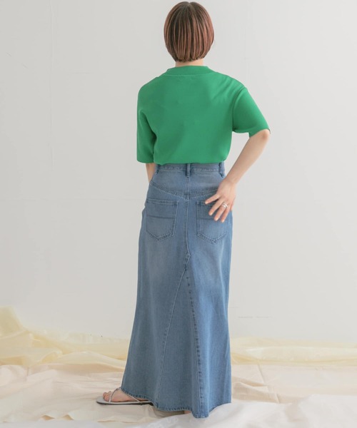 ITEMS URBANRESEARCH（アイテムズ アーバンリサーチ）の「ソウバリハンソデニット2（ニット/セーター・レディース・ピンク/オフホワイト/ブラック/グリーン・FREE）」の22枚目の写真