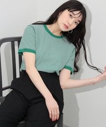 BEAMS HEART / ワッフル ボーダー Tシャツ