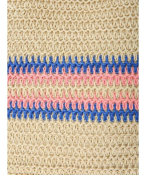 Green　Parks（グリーンパークス）の「・2WAYラインペーパートートバッグ（かごバッグ・レディース・オレンジ/ピンク/イエロー・FREE）」の16枚目の写真