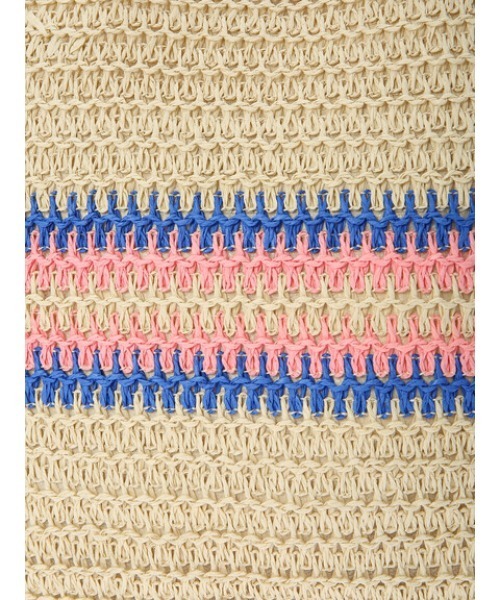 Green　Parks（グリーンパークス）の「・2WAYラインペーパートートバッグ（かごバッグ・レディース・オレンジ/ピンク/イエロー・FREE）」の6枚目の写真