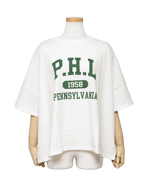 reca(レカ)の「カレッジロゴワイドプルオーバー(Tシャツ/カットソー・レディース・イエロー/ブラック/オフホワイト・FREE)」の14枚目の写真