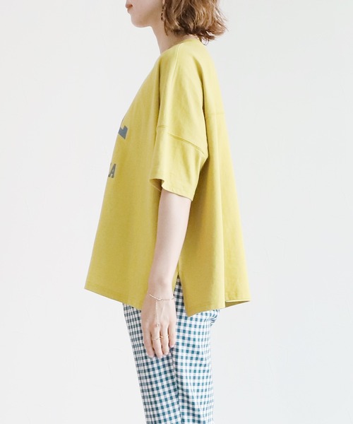 reca(レカ)の「カレッジロゴワイドプルオーバー(Tシャツ/カットソー・レディース・イエロー/ブラック/オフホワイト・FREE)」の18枚目の写真
