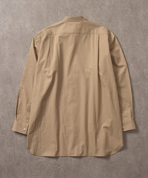 BRICK & SONS(ブリックアンドサンズ)の「VENTILE リラックス バンドカラーシャツ<ベージュ>(シャツ/ブラウス・メンズ・ベージュ・LL/S/M/L)」の4枚目の写真