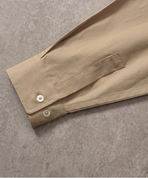 BRICK & SONS(ブリックアンドサンズ)の「VENTILE リラックス バンドカラーシャツ<ベージュ>(シャツ/ブラウス・メンズ・ベージュ・LL/S/M/L)」の6枚目の写真