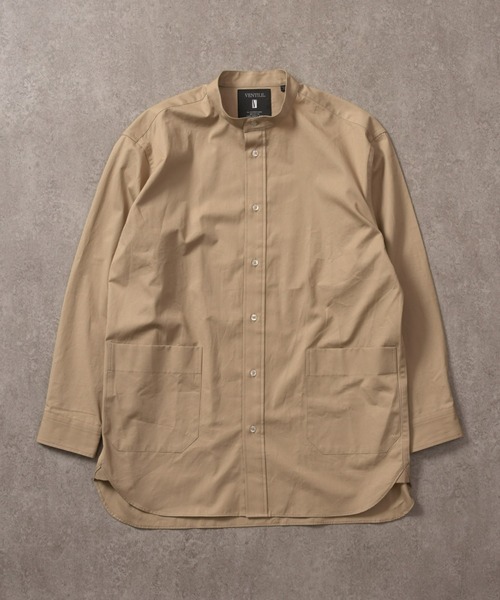 BRICK & SONS(ブリックアンドサンズ)の「VENTILE リラックス バンドカラーシャツ<ベージュ>(シャツ/ブラウス・メンズ・ベージュ・LL/S/M/L)」の18枚目の写真