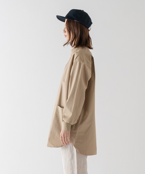 BRICK & SONS(ブリックアンドサンズ)の「VENTILE リラックス バンドカラーシャツ<ベージュ>(シャツ/ブラウス・メンズ・ベージュ・LL/S/M/L)」の16枚目の写真