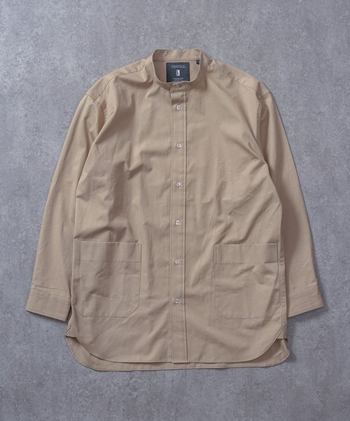 BRICK & SONS(ブリックアンドサンズ)の「VENTILE リラックス バンドカラーシャツ<ベージュ>(シャツ/ブラウス・メンズ・ベージュ・LL/S/M/L)」の20枚目の写真