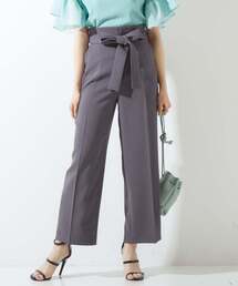 Tiara | 麻調ハイウエストワイドパンツ(その他パンツ)