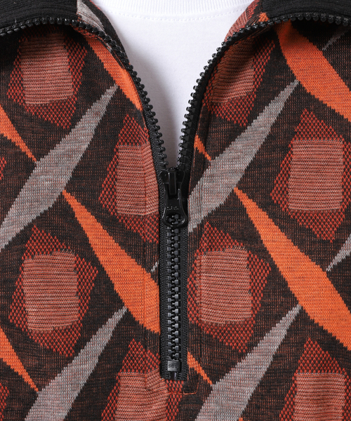 JOURNAL STANDARD（ジャーナルスタンダード）の「ジャガード ハーフZIP ニットポロシャツ（ポロシャツ・メンズ・オレンジ/ベージュ/グリーン・LARGE/MEDIUM）」の12枚目の写真