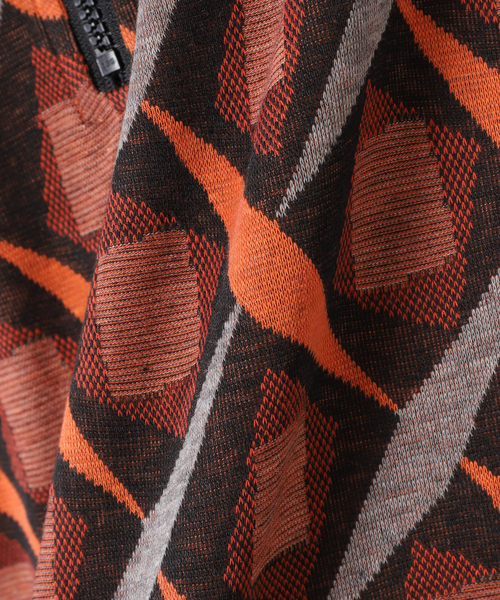 JOURNAL STANDARD（ジャーナルスタンダード）の「ジャガード ハーフZIP ニットポロシャツ（ポロシャツ・メンズ・オレンジ/ベージュ/グリーン・LARGE/MEDIUM）」の18枚目の写真