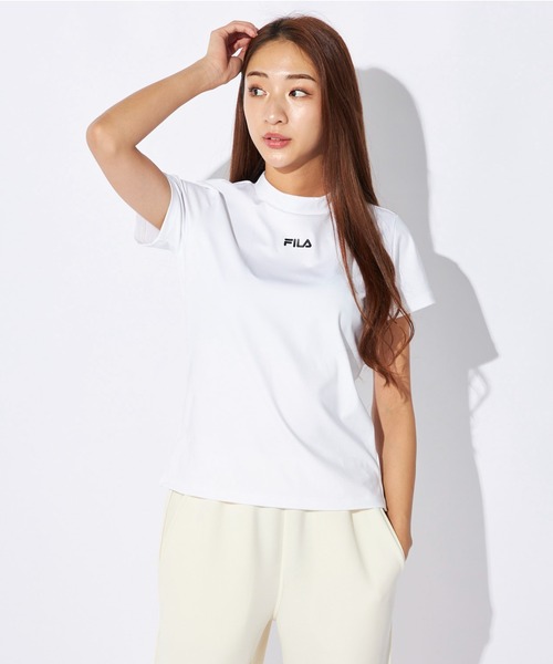 セール】【FILA:フィラ】レディース半袖モックネック（Tシャツ