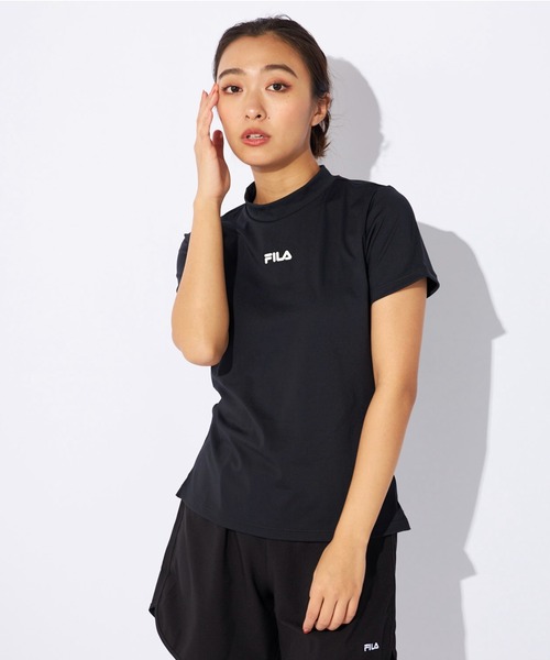 FILA(フィラ)ベロア素材の半袖トップスとスコート2点セット(24860円分) セール】【FILA:フィラ】レディース半袖モックネック（Tシャツ