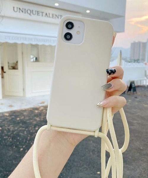 She's(シーズ)の「斜め掛け ショルダー ストラップ iPhoneケース シンプル 男女兼用 シリコン(スマホケース/カバー・レディース・ブラック/アイボリー/グレー/モカ・A/B/C/D/E/F/G/H/I/J/K/N/O/P/Q/R/U/V/W/T/X/Z/A3/Y/iPhone 16 Pro/iPhone 16)」の17枚目の写真