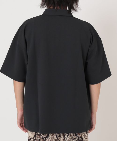 JOURNAL STANDARD(ジャーナルスタンダード)の「クレープ ウィーブ ポロシャツ(ポロシャツ・メンズ・ブラック/ベージュ/ネイビー/スミクロ・SMALL/MEDIUM/LARGE)」の7枚目の写真