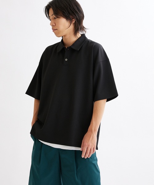 JOURNAL STANDARD(ジャーナルスタンダード)の「クレープ ウィーブ ポロシャツ(ポロシャツ・メンズ・ブラック/ベージュ/ネイビー/スミクロ・SMALL/MEDIUM/LARGE)」の21枚目の写真