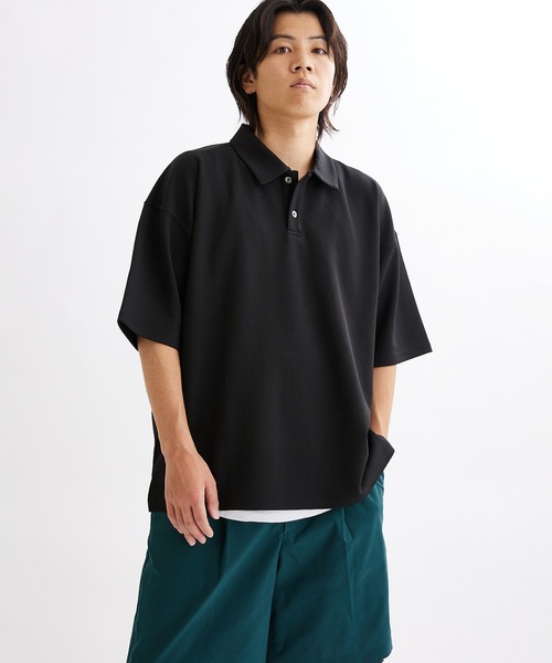 JOURNAL STANDARD(ジャーナルスタンダード)の「クレープ ウィーブ ポロシャツ(ポロシャツ・メンズ・ブラック/ベージュ/ネイビー/スミクロ・SMALL/MEDIUM/LARGE)」の22枚目の写真