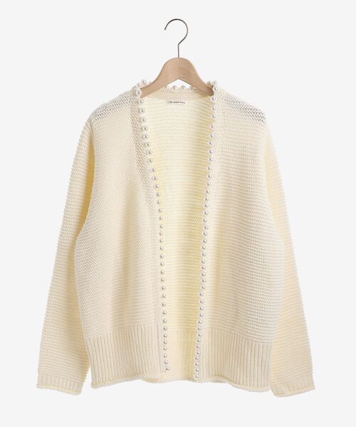 le.coeur blanc（ルクールブラン）の「パールツキカーディガン（カーディガン/ボレロ・レディース・ネイビー/オフホワイト・38）」の12枚目の写真