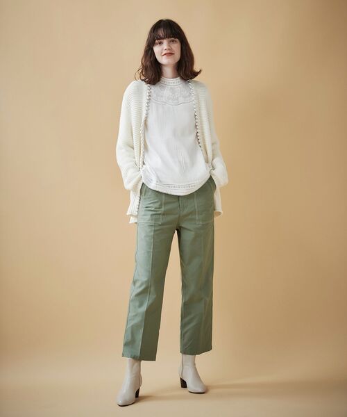 le.coeur blanc（ルクールブラン）の「パールツキカーディガン（カーディガン/ボレロ・レディース・ネイビー/オフホワイト・38）」の21枚目の写真