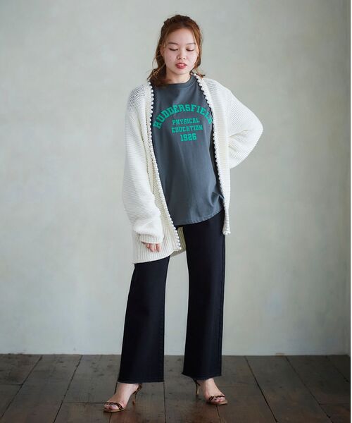 le.coeur blanc（ルクールブラン）の「パールツキカーディガン（カーディガン/ボレロ・レディース・ネイビー/オフホワイト・38）」の19枚目の写真