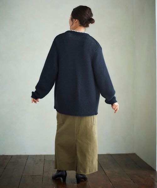 le.coeur blanc（ルクールブラン）の「パールツキカーディガン（カーディガン/ボレロ・レディース・ネイビー/オフホワイト・38）」の22枚目の写真