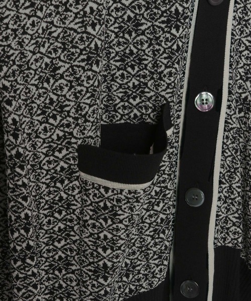 yuw（ユウ）の「ＵＮＩＳＥＸジャガードカーディガン　352726（カーディガン/ボレロ・レディース・ブラック/ブルー・FREE）」の11枚目の写真