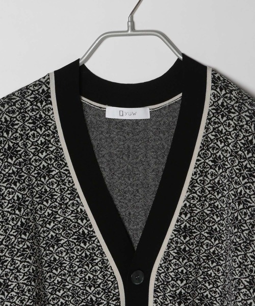 yuw（ユウ）の「ＵＮＩＳＥＸジャガードカーディガン　352726（カーディガン/ボレロ・レディース・ブラック/ブルー・FREE）」の14枚目の写真