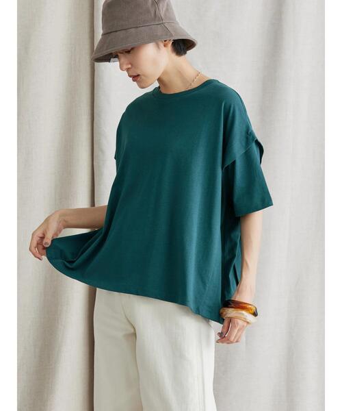 AMERICAN HOLIC(アメリカンホリック)の「BIGシルエットカットプルオーバー(Tシャツ/カットソー・レディース・チャコールグレー/ライトグレー/グリーン・M/L)」の5枚目の写真