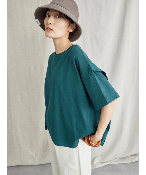 AMERICAN HOLIC(アメリカンホリック)の「BIGシルエットカットプルオーバー(Tシャツ/カットソー・レディース・チャコールグレー/ライトグレー/グリーン・M/L)」の7枚目の写真