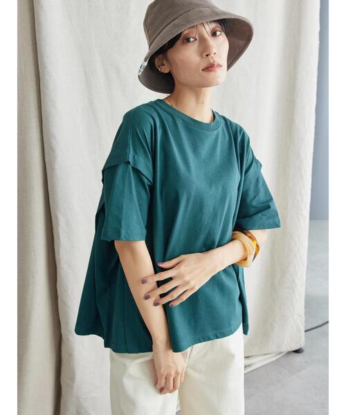 AMERICAN HOLIC(アメリカンホリック)の「BIGシルエットカットプルオーバー(Tシャツ/カットソー・レディース・チャコールグレー/ライトグレー/グリーン・M/L)」の8枚目の写真