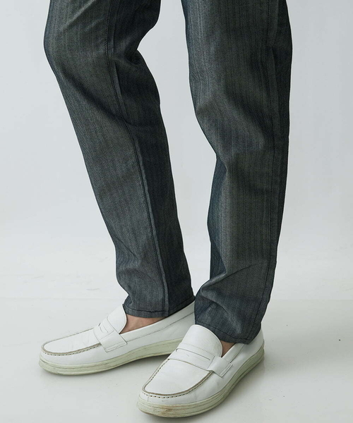 MK MICHEL KLEIN HOMME (エムケーミッシェルクランオム)の「ヘリンボーン柄パンツ(チノパンツ・メンズ・ライトグレー/ボルドー・44/46/48/50)」の9枚目の写真