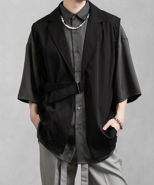 Adoon plain(アドーンプレーン)の「【Adoon plain】タイロッケンジレベスト(ベスト・メンズ・ブラック/ベージュ/グリーン・MEDIUM/LARGE)」の4枚目の写真