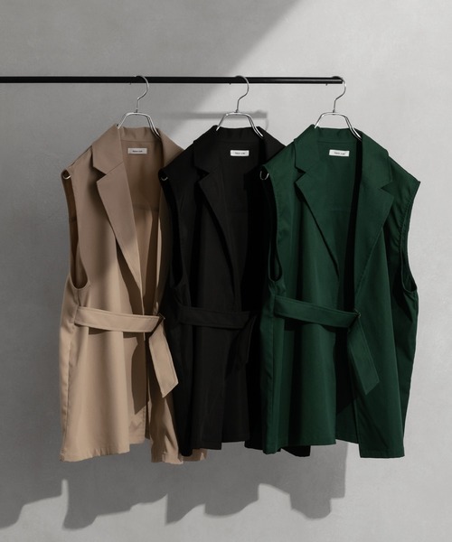 Adoon plain(アドーンプレーン)の「【Adoon plain】タイロッケンジレベスト(ベスト・メンズ・ブラック/ベージュ/グリーン・MEDIUM/LARGE)」の8枚目の写真