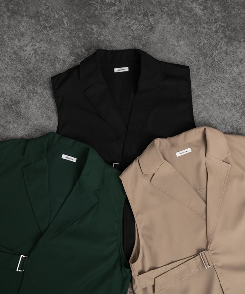 Adoon plain(アドーンプレーン)の「【Adoon plain】タイロッケンジレベスト(ベスト・メンズ・ブラック/ベージュ/グリーン・MEDIUM/LARGE)」の10枚目の写真