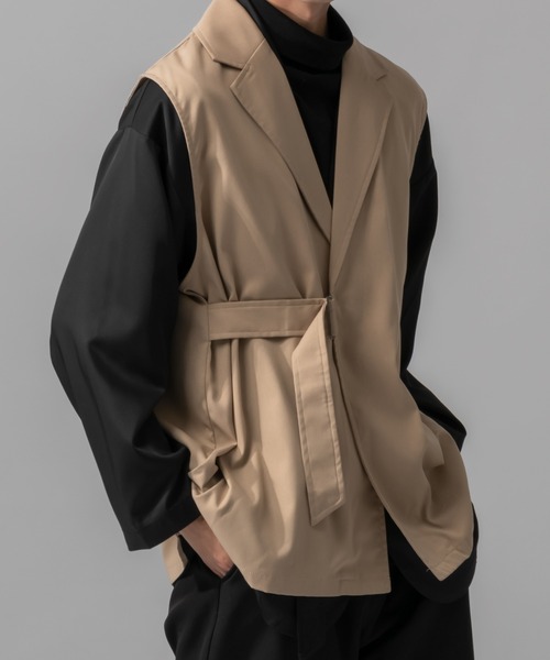 Adoon plain(アドーンプレーン)の「【Adoon plain】タイロッケンジレベスト(ベスト・メンズ・ブラック/ベージュ/グリーン・MEDIUM/LARGE)」の17枚目の写真