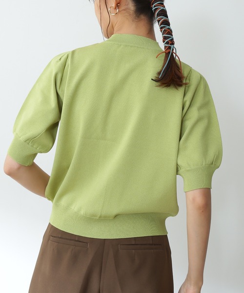 N.（N. Natural Beauty Basic）（エヌエヌナチュラルビューティーベーシック）の「◆パワーショルダーカーディガン（カーディガン/ボレロ・レディース・オフホワイト/ブラック/ライム・MEDIUM）」の11枚目の写真